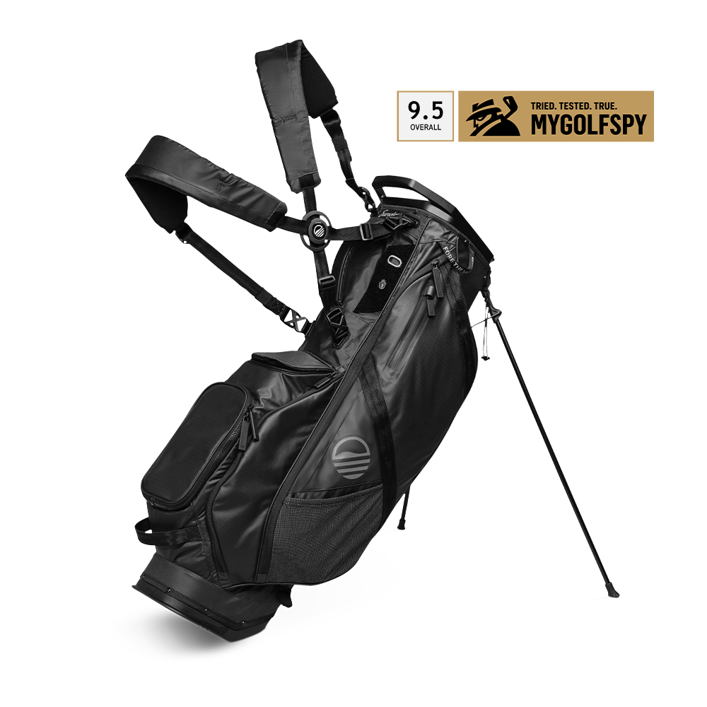 250811_Ranger_Bag_Black_MyGolfSpy_a7_WEB_06e7f4a2-3863-41ca-b9aa-3e5428311052(2) Sunday Golf Ranger Stand Golf Bag – 6-Way Lightweight Premium Carry Bag - Image 1