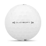 Wilson Duo 2025 golf ball close-up showing logo and dimple pattern