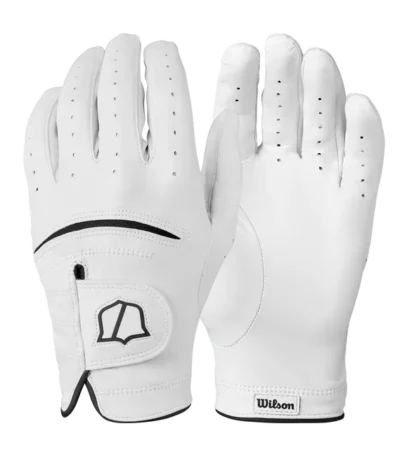 Wilson W/S Staff Model golf glove made from premium white Cabretta leather
