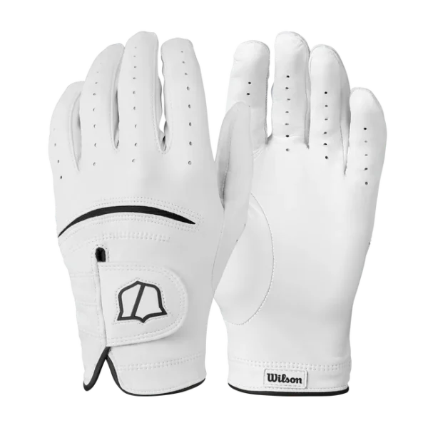 Wilson W/S Staff Model golf glove made from premium white Cabretta leather