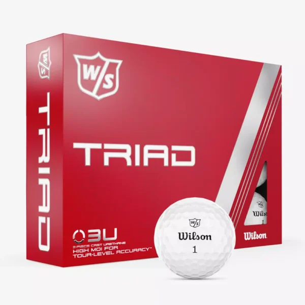 Wilson W/S Triad 2025 golf ball 12-pack box on white background