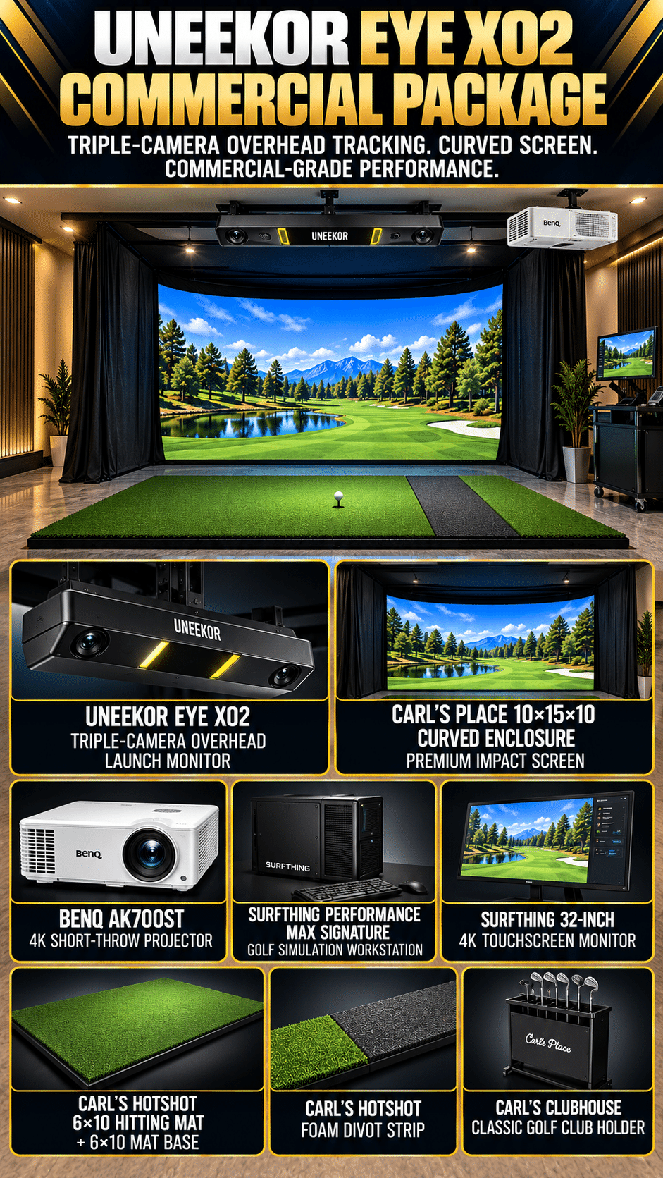 Uneekor EYE XO2 Commercial Golf Package Uneekor EYE XO2 Commercial Golf Package