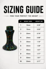 RadTee Tethered Tee height guide